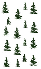 simple christmas tree vector pattern