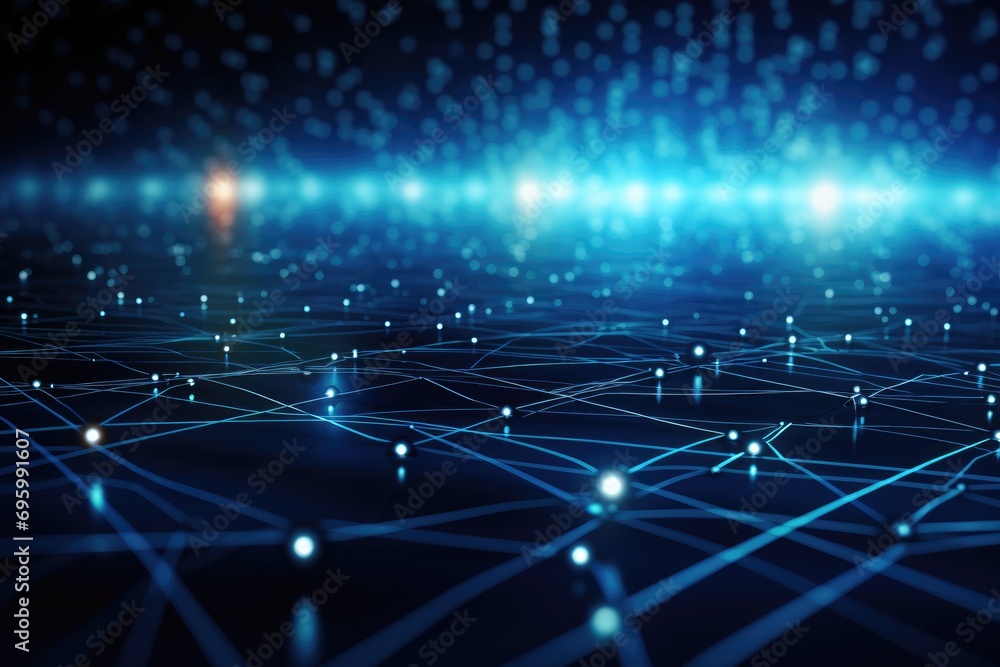 Poster abstract technology background. network connection concept. 3d rendering, abstract technology backgr