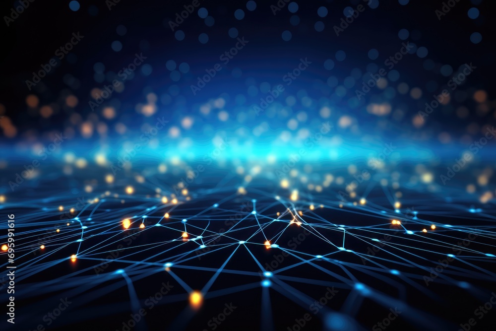 Poster abstract technology background. network connection concept. 3d rendering, abstract technology backgr