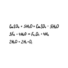 Fototapeta na wymiar Chemical formula. Vector doodle illustration. Education element.