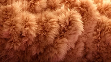 Foto op Aluminium Abstract brown fur background texture close up. © puhimec