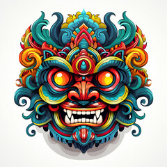 Mask Design in Traditional Balinese Motifs