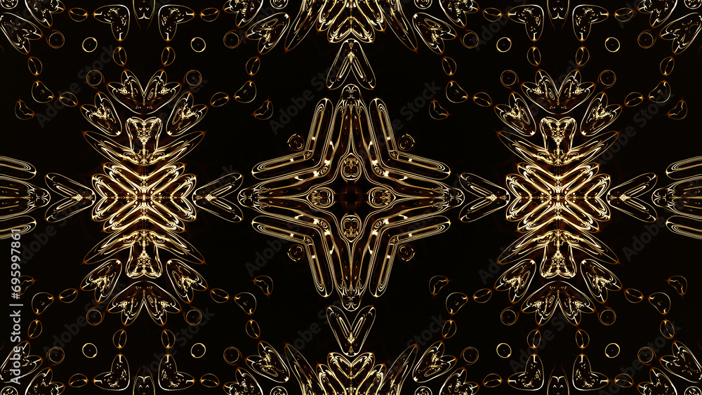 Aufkleber abstract kaleidoscope with geometric pattern. kaleidoscopic background design. hypnotic background. 