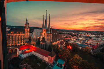 Erfurt, Dom, Domplatz, Cathedral - obrazy, fototapety, plakaty
