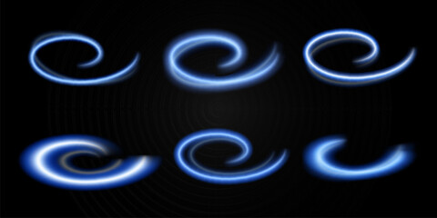 Blue glowing lines.Neon elements for design.
