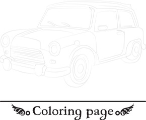 Fototapeta premium Drawing a Car | Vector of a car | illustration of a car