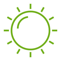 Sun line icon.