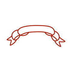Hand drawn ribbon line icon