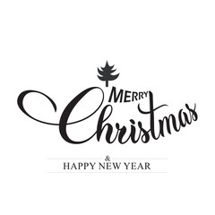 Merry Christmas and Happy New Year Vector design 