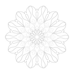 Vector Mandala Coloring Page