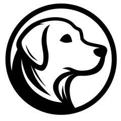 The dog head logo is simple and elegant