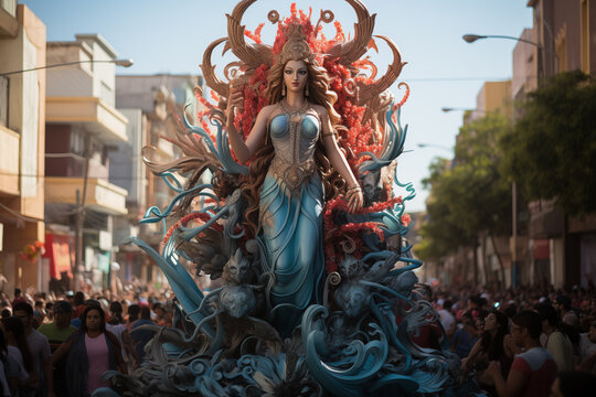 The Novena de Aguinaldos is a traditional Christmas novena observed in many Latin American countries. Young woman portrait