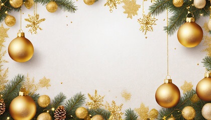 White background with Christmas Decoration