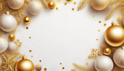 White background with Christmas Decoration