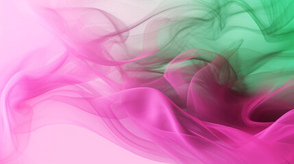 Abstract green and pink steam or smoke cloud, background wallpaper