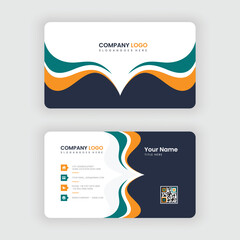 Abstract business card design vector template, modern amazing colorful business card design vector template