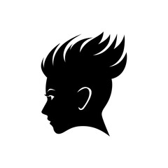 Women hair style mohawk icon