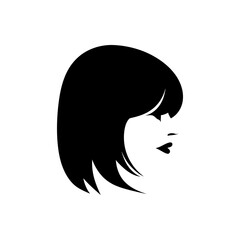 Women hair style shag icon