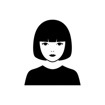 Women hair style pageboy icon