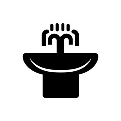 Hair washing sink icon