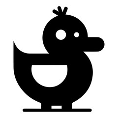 Minimal Duck Icon vector art Illustration black color