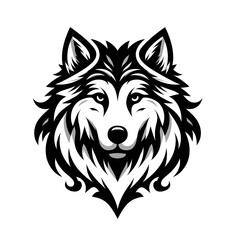 Fototapeta premium A Sophisticated and Elegant Wolf: The Logo that Combines High-Quality Craftsmanship and Modern Aesthetic