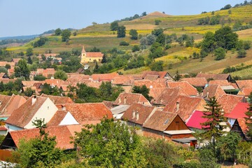 Romania summer countryside in Biertan