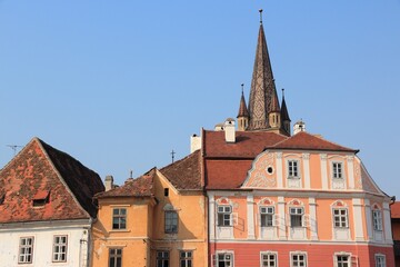 Street view of Sibiu, Romania