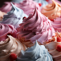 Ice-cream closeup texture photography - 696019439