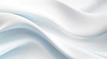 Obraz na płótnie Canvas Minimal white satin wave background. Generative AI