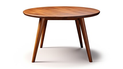 Wooden table isolated. Generative AI