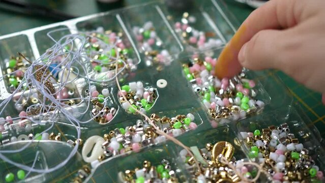 tiny beads colorful bracelet making, kit