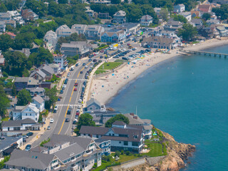 Fishermans Beach aerial view in town of Swampscott near Boston, Massachusetts MA, USA. 