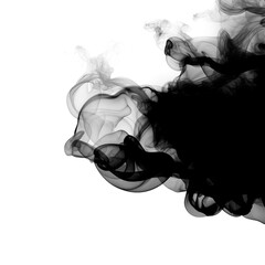 Abstract smoke moves on a white background. Design element for graphics artworks.