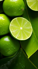 lime with water drops