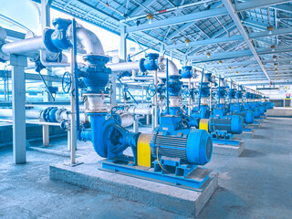 Petrol pump station in petrochemical technology. Industry area.