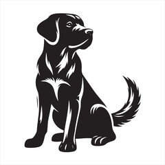 Dog Silhouette: Wagging Tails, Furry Friends, and Heartwarming Moments in Detailed Dog Shadows - Minimallest black vector dog Silhouette
