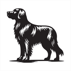 Dog Silhouette: Furry Playmates, Elegant Outlines, and Artistic Depictions of Canine Beauty - Minimallest black vector dog Silhouette
