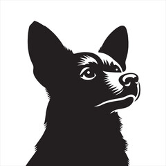 Dog Silhouette: Lively Pooches, Furry Companions, and Playful Canine Shadows in Black Art - Minimallest black vector dog Silhouette
