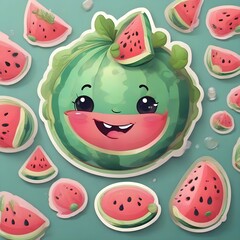 Cute Watermelon Digital 