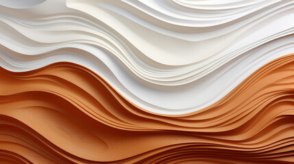 Obraz premium abstract background with waves stone milky and Brown color- Generative AI