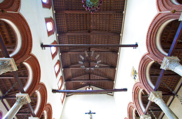 italie, venise : murano, église ss maria donato,plafond