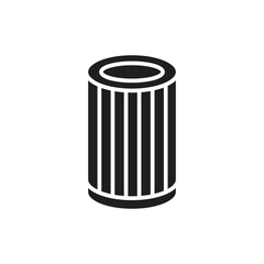 Car air filter icon, isolated on white background, vector illustration
