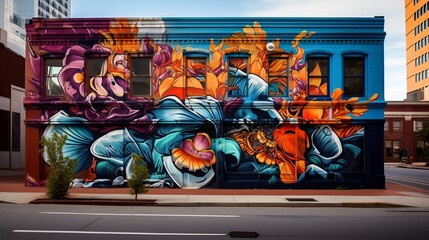 Creative graffiti art featuring Hons and Baltimore's unique cultural symbols