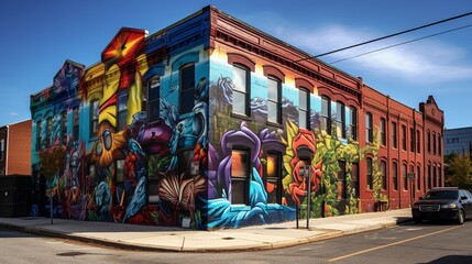 Creative graffiti art featuring Hons and Baltimore's unique cultural symbols