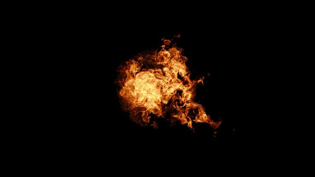 Circle Barrel Fire Top View Seamless Loop