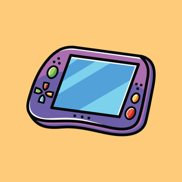 Game Bot Vector Cartoon Illustration. Gaming Icon Concept Isolated Premium Vector. Flat Cartoon Concept for Gamers. Doodle Cartoon Illustration Style. Suitable for Any Project