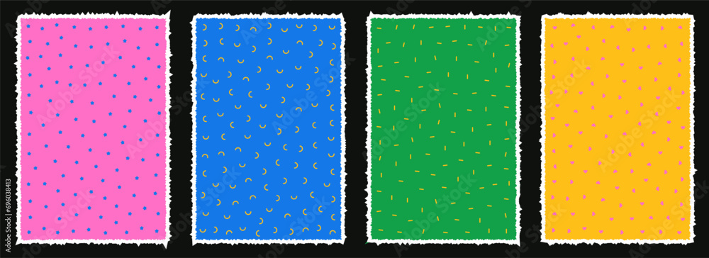 Poster set of paper backgrounds with abstract geometric shapes. a piece of colored paper. banner, backgroun