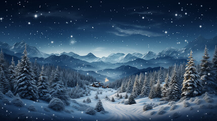 Fototapeta na wymiar winter landscape with snow,snow covered mountains,winter landscape with mountains, Generative AI