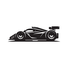 Car Silhouette: Dynamic Speed and Urban Motion in Sleek Black Shadows - Minimallest black vector vehicle Silhouette
